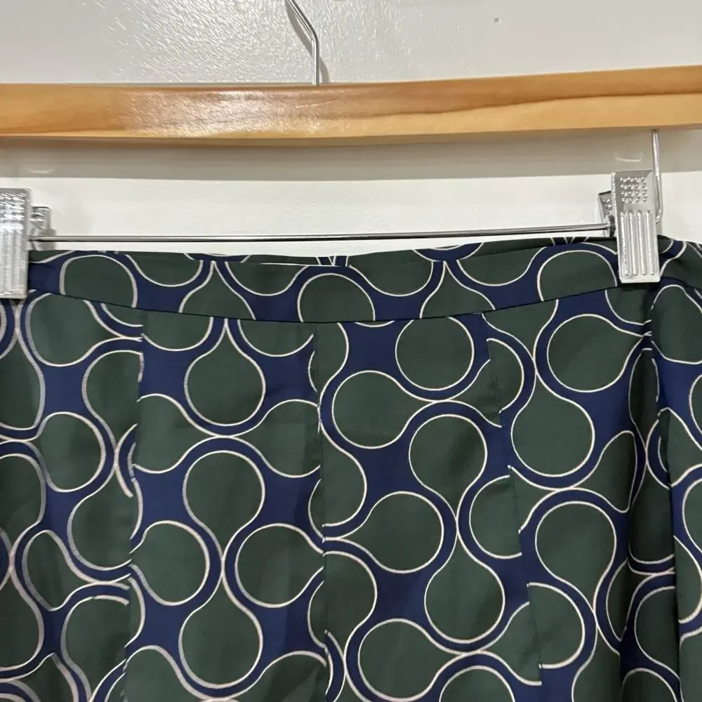 1 State | Short Skirt Mini Green Navy School Girl Preppy Circles- Size Large
